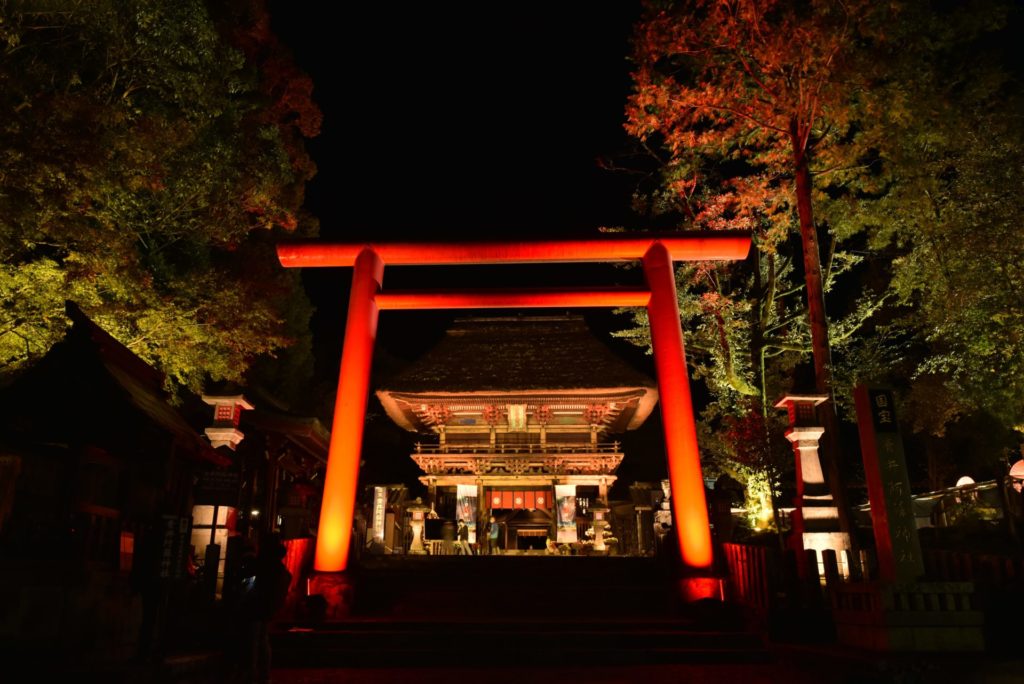 青井阿蘇神社のライトアップ